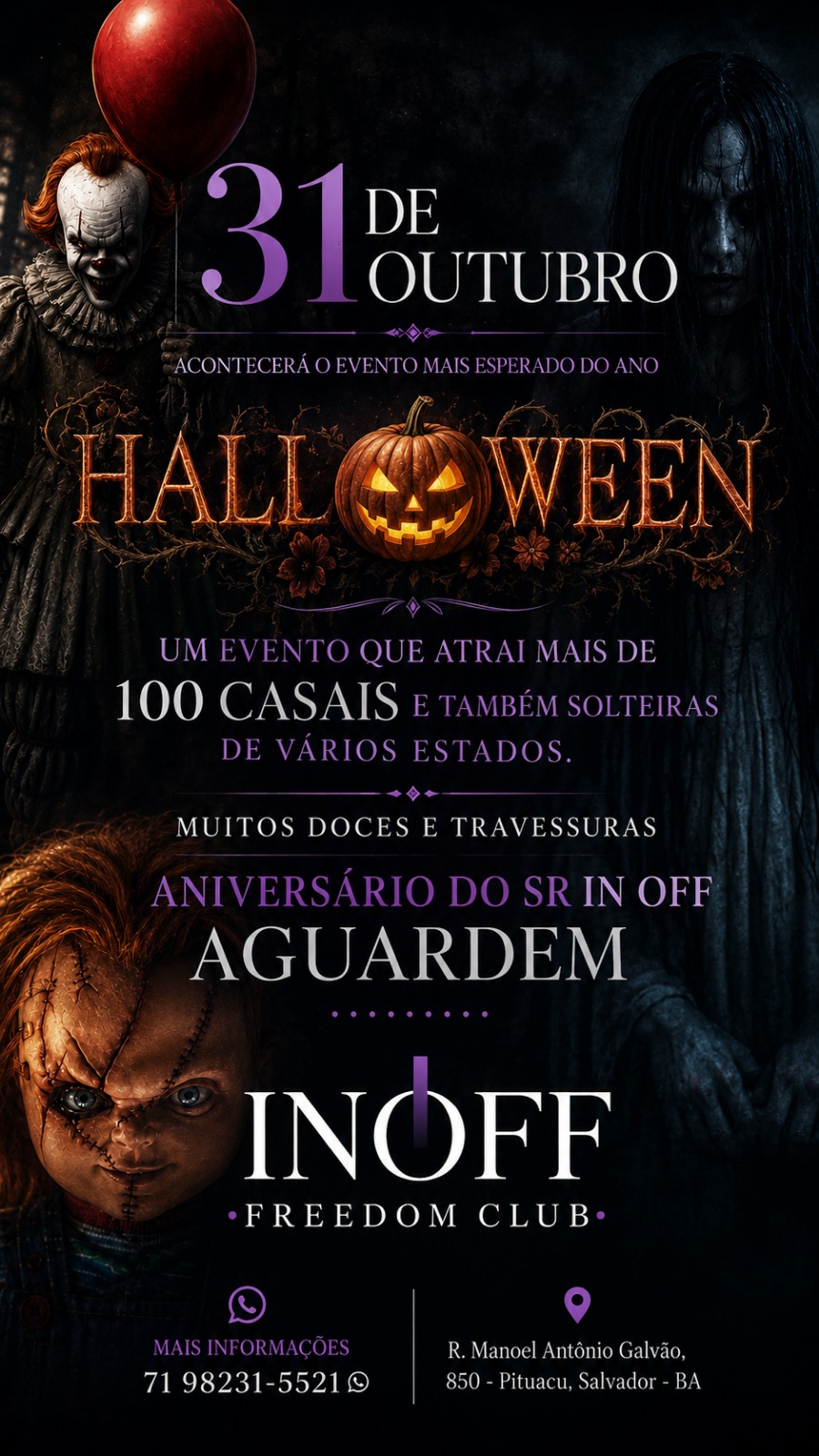 Halloween 2026 aniversário do sro in off